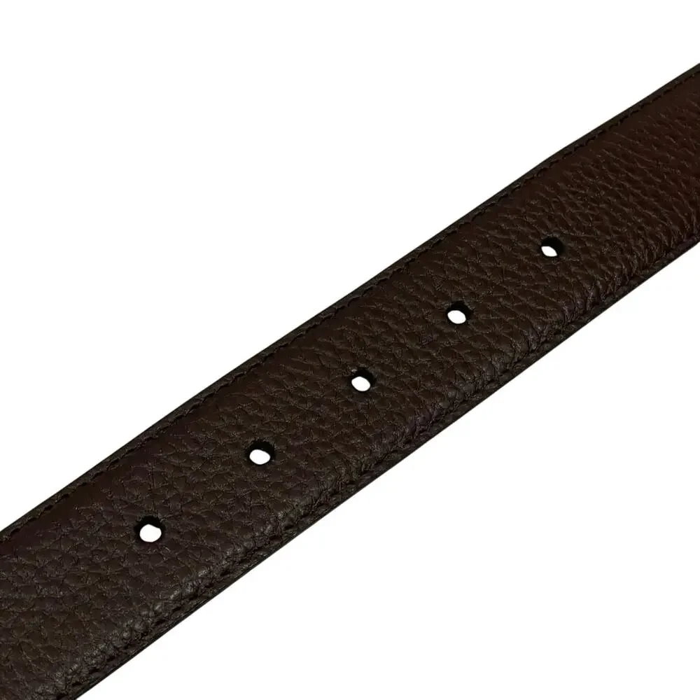 NWT Nordstrom Men's Shop Pebbled Leather Dress Belt - Brown - 42